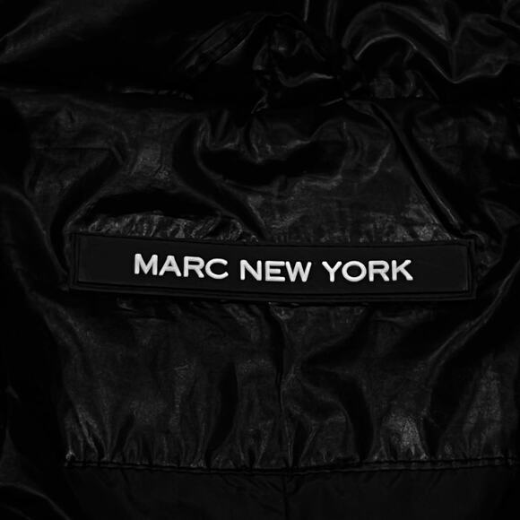 ★ Marc New York Quilted Black Button-Up Puffer Jacket w/ High Collar ★ - Picture 4 of 7